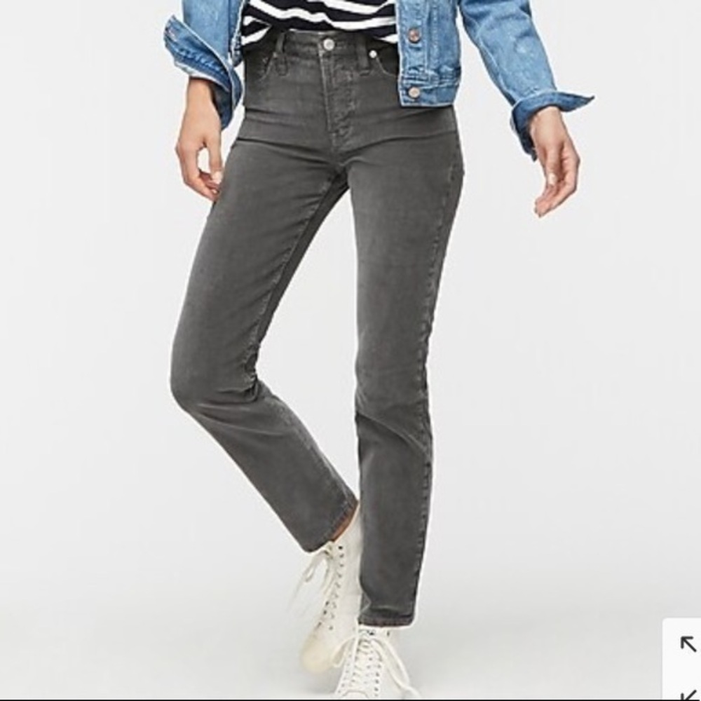 J.Crew Faded Black Corduroy Skinnies